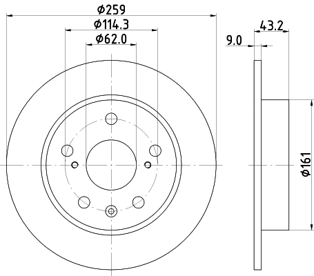 MDC2612 MINTEX Тормозной диск (фото 1)