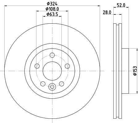 MDC2816C MINTEX Тормозной диск (фото 1)