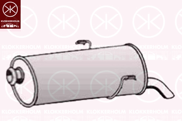 55078674 KLOKKERHOLM Глушитель выхлопных газов конечный (фото 1)