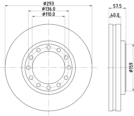 MDC2970C MINTEX Тормозной диск (фото 1)