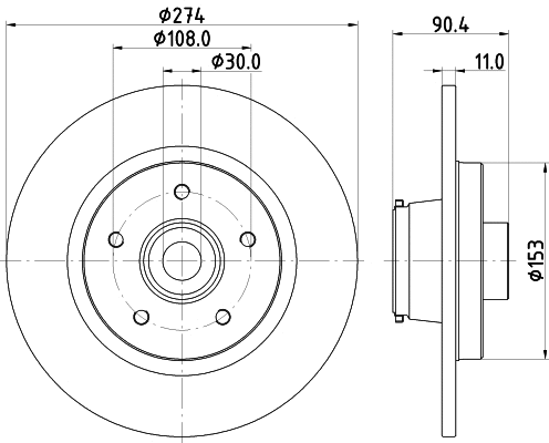 MDC3012C MINTEX Тормозной диск (фото 1)