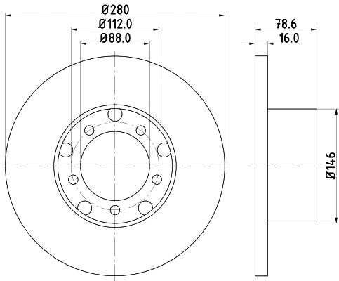 MDC465 MINTEX Тормозной диск (фото 1)