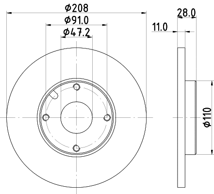 MDC633 MINTEX Тормозной диск (фото 1)