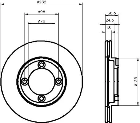 MDC681 MINTEX Тормозной диск (фото 1)