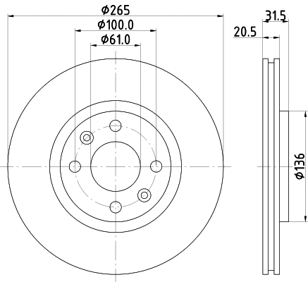 MDC705 MINTEX Тормозной диск (фото 1)