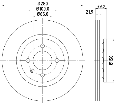 MDC744 MINTEX Тормозной диск (фото 1)