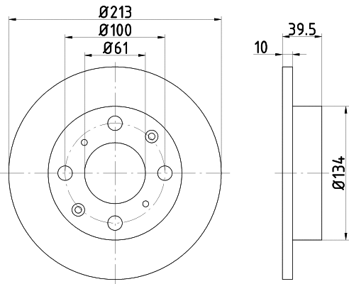 MDC754 MINTEX Тормозной диск (фото 1)