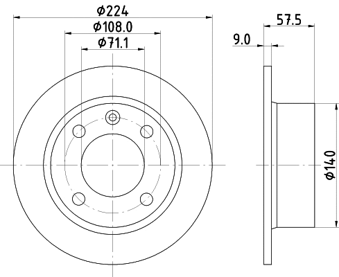 MDC802 MINTEX Тормозной диск (фото 1)