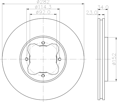 MDC819 MINTEX Тормозной диск (фото 1)