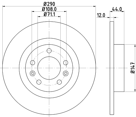 MDC82345C MINTEX Тормозной диск (фото 1)