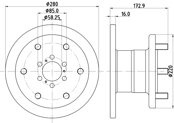 MDC837 MINTEX Тормозной диск (фото 1)