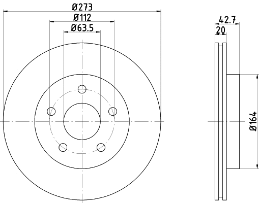 MDC841 MINTEX Тормозной диск (фото 1)