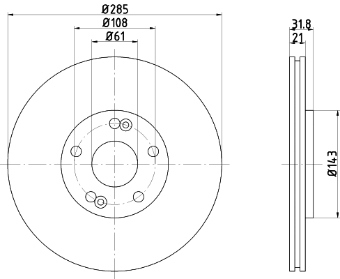 MDC872 MINTEX Тормозной диск (фото 1)