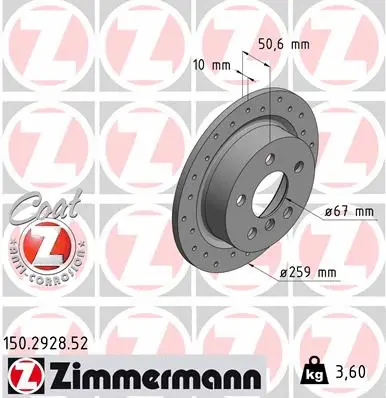 150.2928.52 ZIMMERMANN Тормозной диск (фото 1)