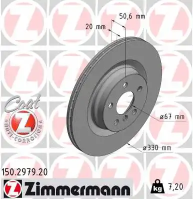 150.2979.20 ZIMMERMANN Тормозной диск (фото 1)