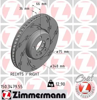 150.3479.55 ZIMMERMANN Тормозной диск (фото 1)