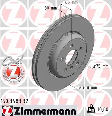 150.3483.32 ZIMMERMANN Тормозной диск (фото 1)