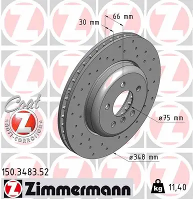 150.3483.52 ZIMMERMANN Тормозной диск (фото 1)