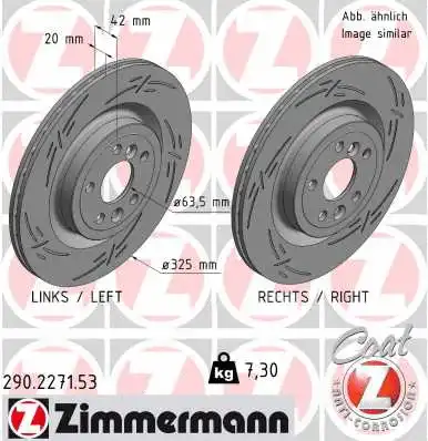 290.2271.53 ZIMMERMANN Тормозной диск (фото 1)