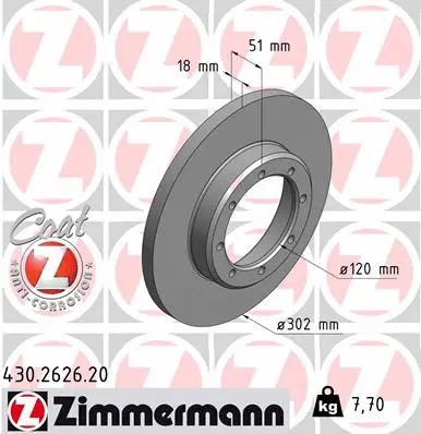 430.2626.20 ZIMMERMANN Тормозной диск (фото 1)