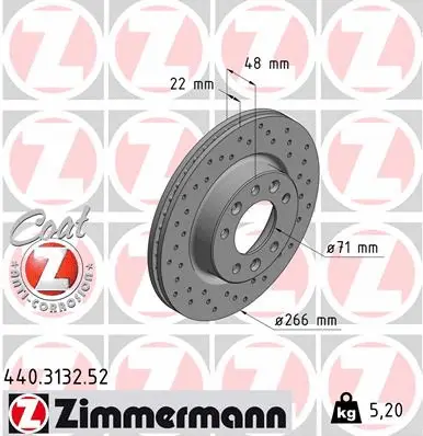 440.3132.52 ZIMMERMANN Тормозной диск (фото 1)