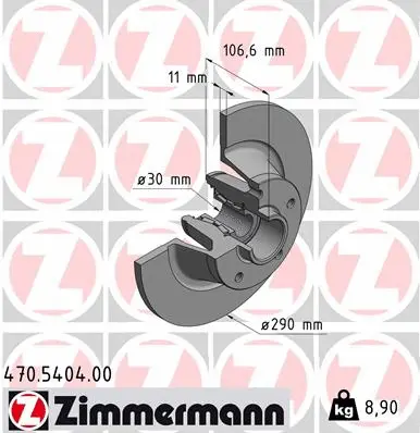 470.5404.00 ZIMMERMANN Тормозной диск (фото 1)