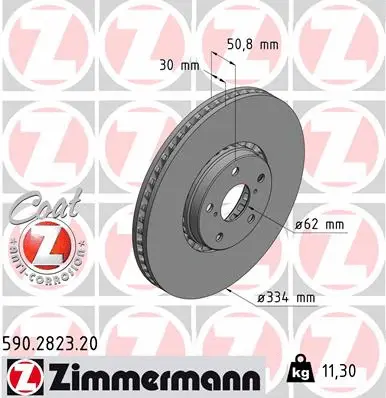 590.2823.20 ZIMMERMANN Тормозной диск (фото 1)