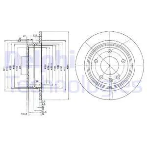 BG2211 DELPHI Тормозной диск (фото 1)
