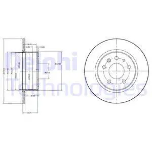 BG2240 DELPHI Тормозной диск (фото 1)