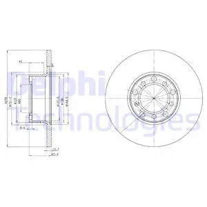 BG2259 DELPHI Тормозной диск (фото 1)