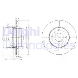 BG2350 DELPHI Тормозной диск (фото 1)