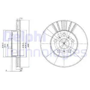 BG2596 DELPHI Тормозной диск (фото 1)