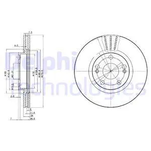 BG2697 DELPHI Тормозной диск (фото 1)