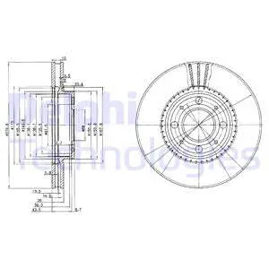 BG2720 DELPHI Тормозной диск (фото 1)