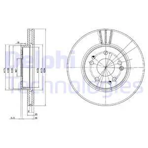 BG2772 DELPHI Тормозной диск (фото 1)