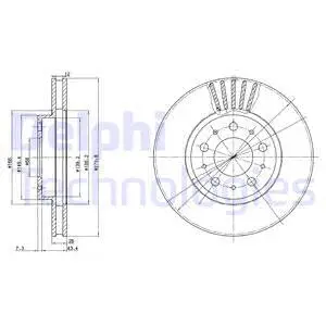 BG2841C DELPHI Тормозной диск (фото 1)