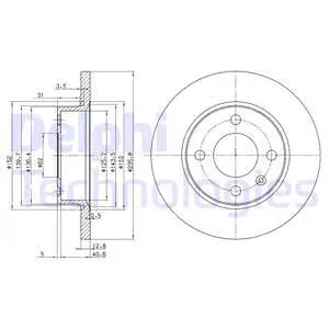 BG2910 DELPHI Тормозной диск (фото 1)