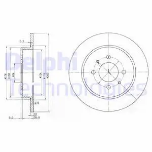 BG3102 DELPHI Тормозной диск (фото 1)