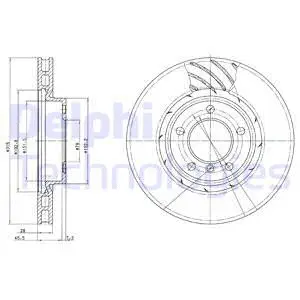 BG3215 DELPHI Тормозной диск (фото 1)