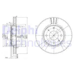 BG3501 DELPHI Тормозной диск (фото 1)