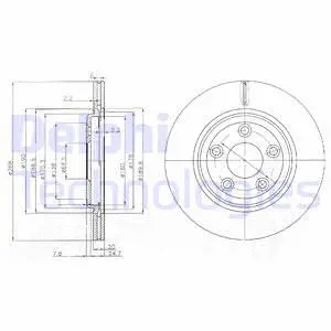 BG3512 DELPHI Тормозной диск (фото 1)