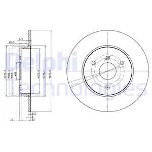 BG3526 DELPHI Тормозной диск (фото 1)