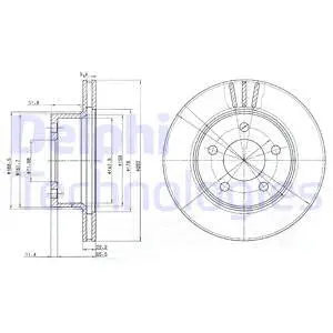 BG3532 DELPHI Тормозной диск (фото 1)