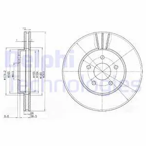 BG3537 DELPHI Тормозной диск (фото 1)