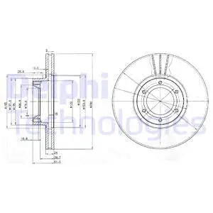 BG3553 DELPHI Тормозной диск (фото 1)