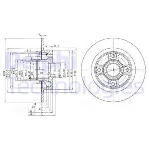 BG3570 DELPHI Тормозной диск (фото 1)