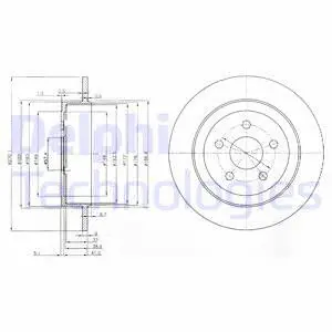 BG3593 DELPHI Тормозной диск (фото 1)