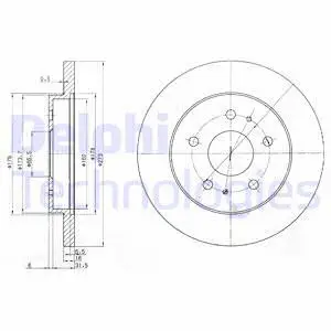 BG3607 DELPHI Тормозной диск (фото 1)