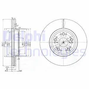 BG3616 DELPHI Тормозной диск (фото 1)
