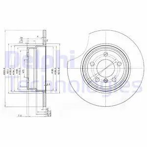 BG3629 DELPHI Тормозной диск (фото 1)
